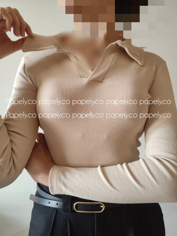 بلوز یقه شکاری کبریتی کشی