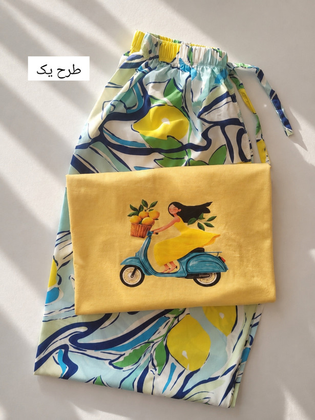 ست تیشرت و شلوار کرپ بوگاتی