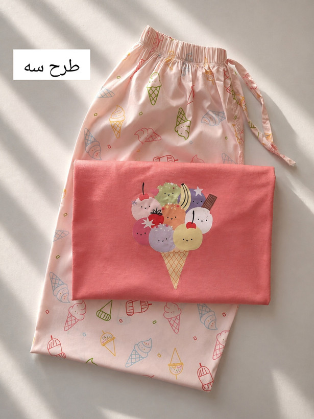 ست تیشرت و شلوار کرپ بوگاتی