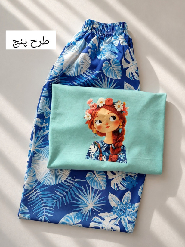 ست تیشرت و شلوار کرپ بوگاتی